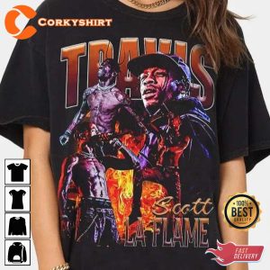 Retro 90s Rapper Travis Scott Vintage Graphic T-Shirt