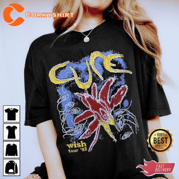 Retro 90s The Cure Band Vintage T-Shirt Design - Corkyshirt