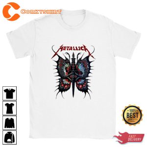 Rock Band Metallica Butterfly T-shirt