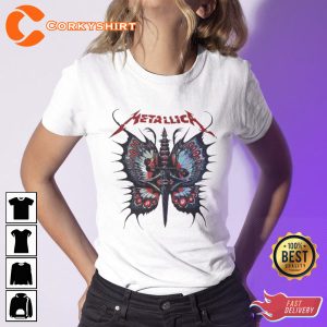 Rock Band Metallica Butterfly T-shirt