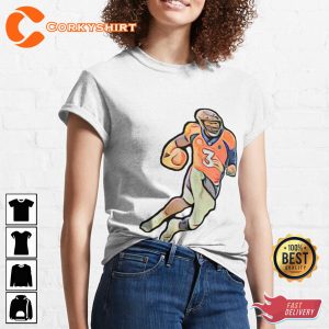 Russell Wilson Denver Bold Cartoon Quarterback Unisex T-Shirt