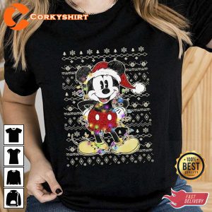 Santa Mickey Mouse Cute Christmas Shirts