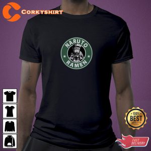 Starbucks Naruto Ramen Anime T-shirt Naruto