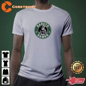 Starbucks Naruto Ramen Anime T-shirt Naruto