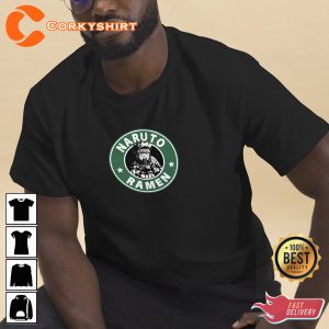 Starbucks Naruto Ramen Anime T-shirt Naruto