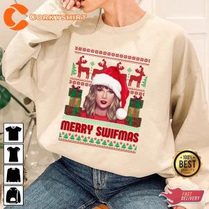 Taylor Ugly Christmas Taylor Swiftmas Merry Swiftmas Crewneck Sweatshirt