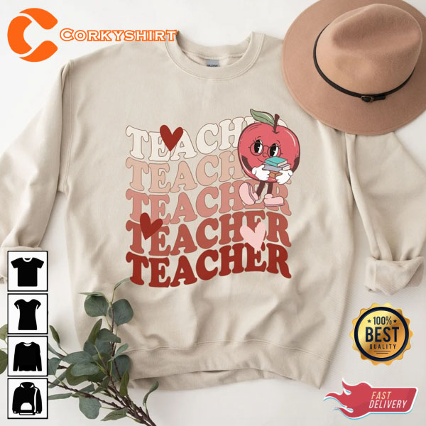 Teacher Valentine’s Day XOXO Retro Teacher Valentine Shirt