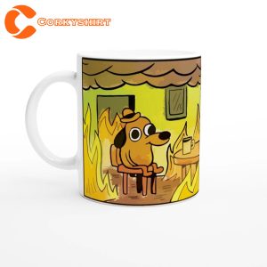 This Is Fine Tarot Pet Meme Coffee Mug