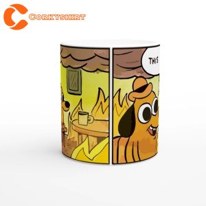 This Is Fine Tarot Pet Meme Coffee Mug