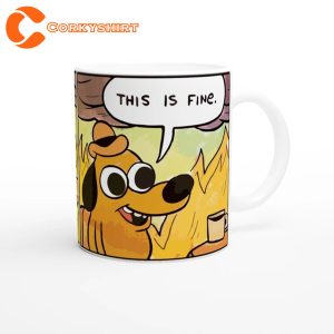 This Is Fine Tarot Pet Meme Coffee Mug