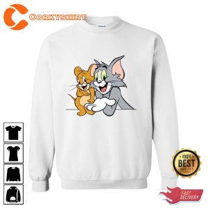 Tom and Jerry Crewneck Cartoon Sweatshirt