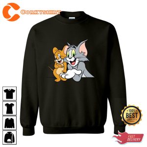 Tom and Jerry Crewneck Cartoon Sweatshirt