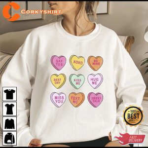 Valentines Day Retro Candy Shirt For Women For Men