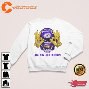 Vintage Justin Jefferson American Football Player Gift T-Shirt