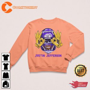 Vintage Justin Jefferson American Football Player Gift T-Shirt