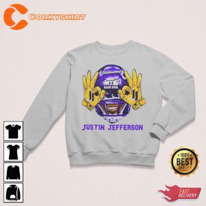 Vintage Justin Jefferson American Football Player Gift T-Shirt