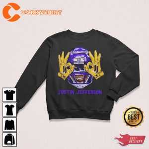 Vintage Justin Jefferson American Football Player Gift T-Shirt