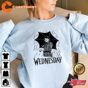 Wednesday Addams Jenna Ortega Umbrella Unisex T-Shirt