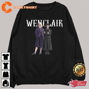 Wenclair Enid And Wednesday Addams Series Netflix 2022 Unisex Shirt