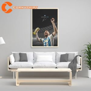 World Cup 2022 Lionel Messi Canvas Argentina Soccer Poster Art
