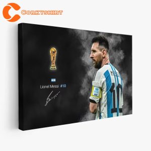 World Cup 2022 Lionel Messi GOAT Argentina Football PosterWorld Cup 2022 Lionel Messi GOAT Argentina Football Poster