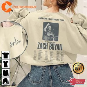 Zach Bryan American Heartbreak Tour Retro 2 Sided Shirt