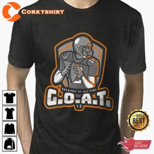 12 G.O.A.T. Brady Buccaneers Tampa Football Unisex T-Shirt