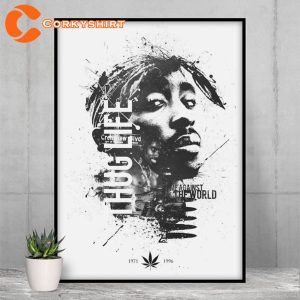 2pac Shakur Thug Life Wall Decor Poster Print
