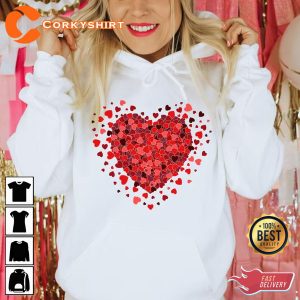 3D Hearts Valentines Day Cute Heart Valentines Day Gift Sweatshirt