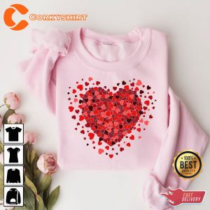 3D Hearts Valentines Day Cute Heart Valentines Day Gift Sweatshirt