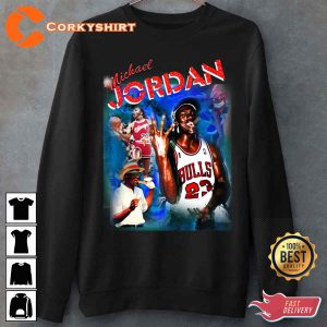 Michael Jordan Chicago Vintage Style Bootleg Basketball Player T-Shirt