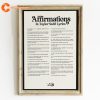 AFFIRMATIONS In Taylor Swift Lyrics Taylor Swift Black Poster
