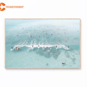 Aerial Surfing Printable Home Decor Poster