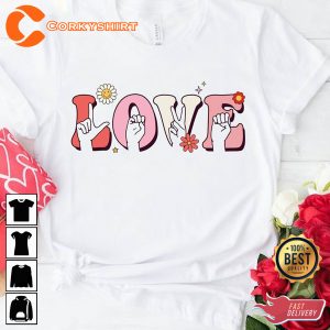 Asl Valentines Day Love Sign Language Unisex Graphic T-shirt