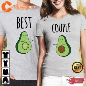 Avocado Couple Vegetarian Avocado Best Couple Matching T-Shirt