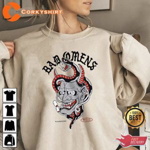 Bad Omens Band Hannya A Tour Of The Concrete Jungle Tour 2023 Shirt