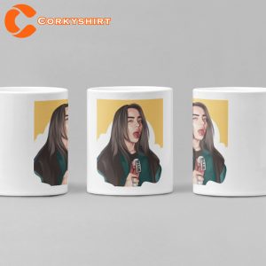 Billie Eilish Music Pop Star Graphic Ceramic Coffee Mug