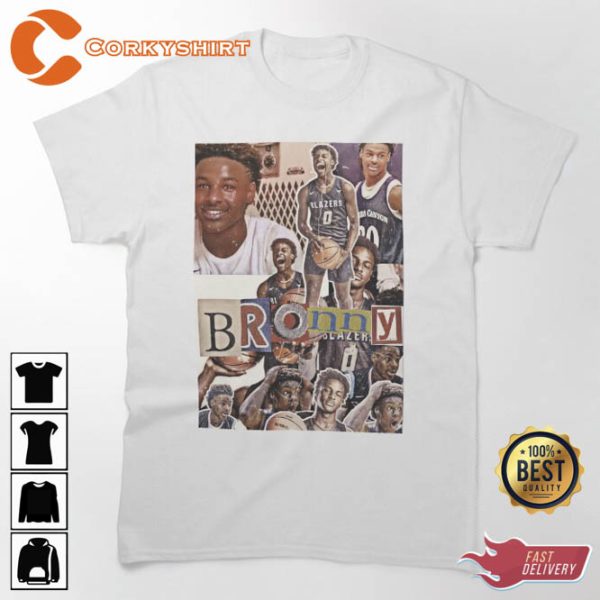 Bronny James 2023 Collage Poster Design T-Shirt