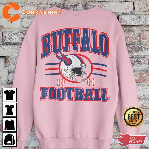 Vintage Buffalo Football Sweatshirt, Buffalo Football Unisex Hoodie Long  Sleeve