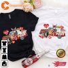 Car Animal Love Valentines Day Leopard Heart T-Shirt
