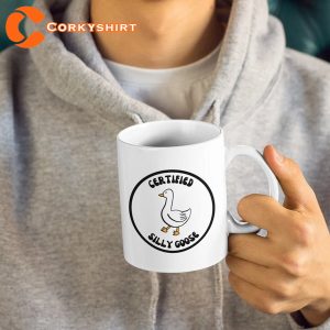 Certified Silly Goose Meme Gift For Coworker White Glossy Ceramic Coffee Mug