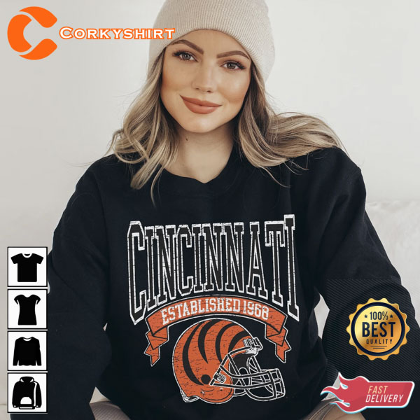 Cincinnati Bengals Shirt Vintage Style Established 1968 - Anynee