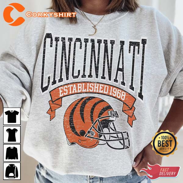 Cincinnati Bengals football est. 1968 go Bengals logo shirt, hoodie,  sweater, long sleeve and tank top