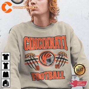 Cincinnati Bengals Football With Tiger’s Claw Design Vintage Unisex Shirt