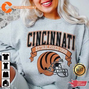 Cincinnati Football Sunday Football Established 1968 Unisex T-Shirt