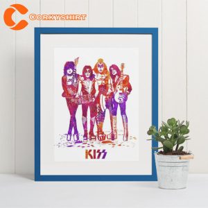 Colorful KISS Band Crew Music Fan Gift Wall Art Poster