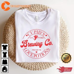 Cupid’s Brewing Co Premium Love Potions Est 1982 Cute Valentines T-Shirt