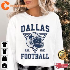 Dallas Football Vintage Style Cowboy Dallas Fans Unisex Graphic T-Shirt Design