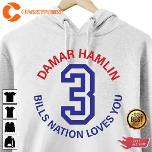 Damar Hamlin Hoodie Pray For Hamlin Shirt