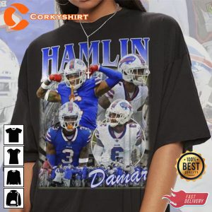 Damar Hamlin Number 3 Vintage 90s Shirt Sweatshirt Hoodie